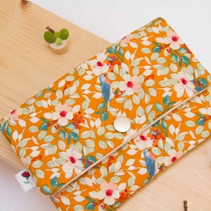 Birds on Yellow Large Purse