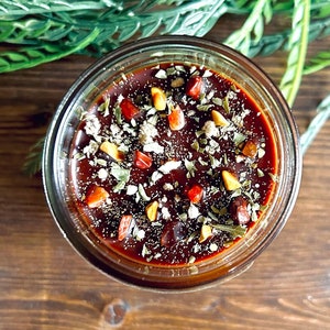 Harvest Festival Candle, Lammas Ritual Candle, Soy Fall Scented Candle, Harvest Crystal Candle, Handmade, Witchy Crystal Candles