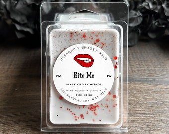 Bite Me ~ Black Cherry Merlot scented vegan soy wax melt bar vampire gift ideas