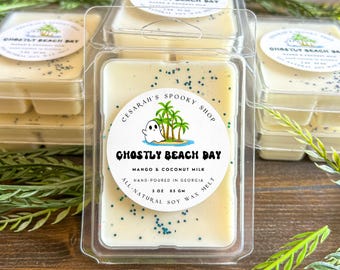 Ghostly Beach Day Spring and Summer Wax Melts | Summerween | Mango & Coconut