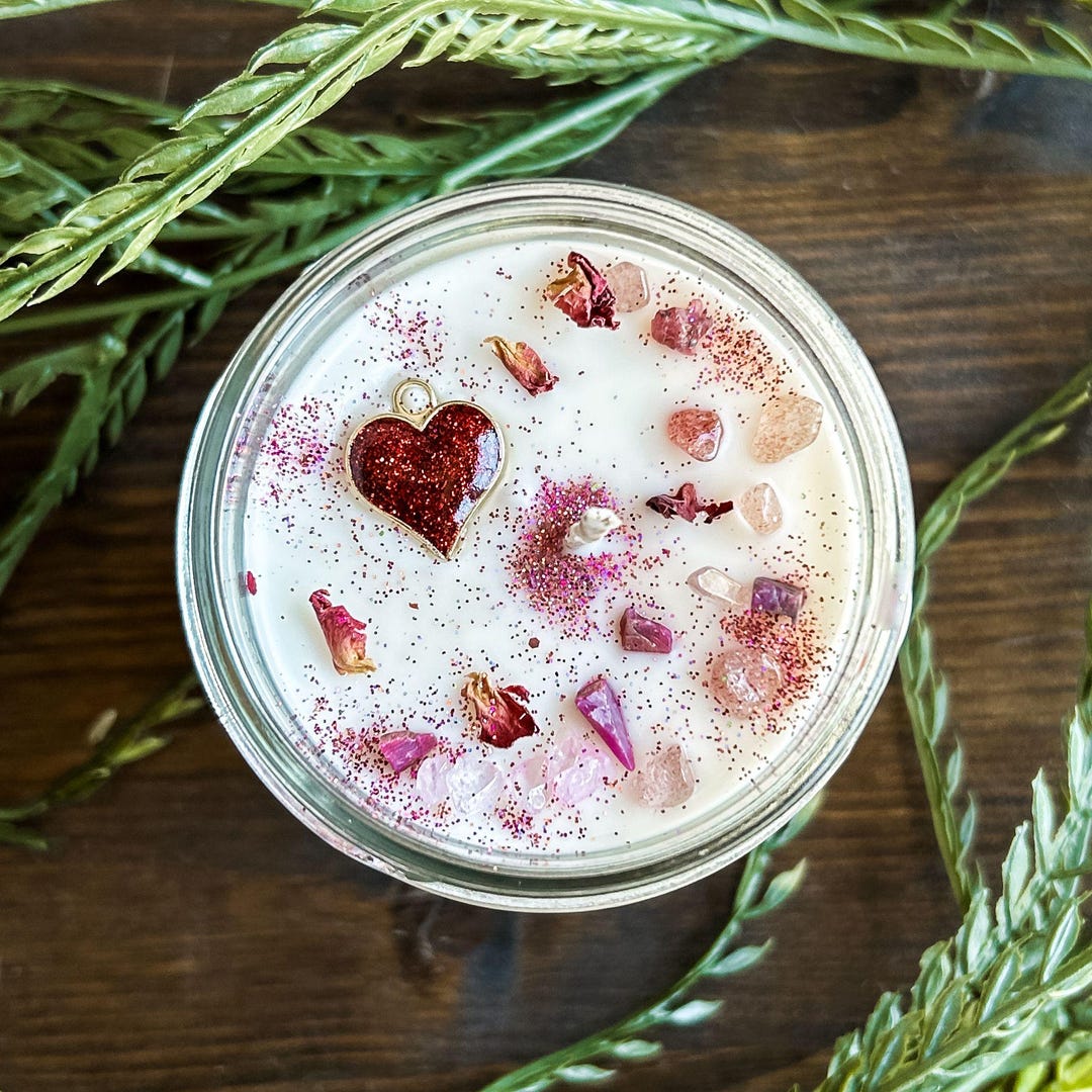 Love Spell Intention Candle - Scented White Lily & Musk - Etsy