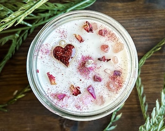 Love Spell Intention Candle - Scented White Lily & Musk