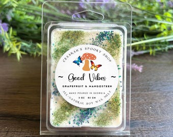 Good Vibes Only Wax Melts, Grapefruit & Mango, Witchy Wax Melts, Wax Melts, Intention Wax Melts, Witch Wax Melts, Witchy Gifts, Aromatherapy