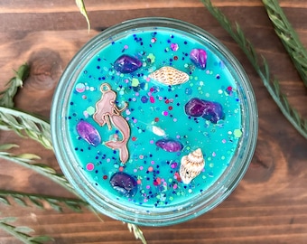 Twisted Mermaid Crystal Candle - Sugared Berries & Citrus Fruit Scent