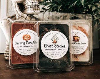 Spooky Soy Wax Melts: Halloween, Fall/Winter Coffee, Bakery & Outdoorsy Scents, 3 oz