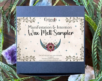 Intention Wax Melt Bundle - Witchy Wax Melt Mystery Sampler - Protection, Manifestation, Moon Magic, Home Cleansing, Love Spell, Ritual