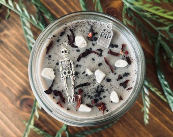 Graveyard Candle | Halloween Candle | Halloween Home Decor | Spooky Candle | Halloween Gifts | Graveyard Decor | Goth Gift | Horror Candle