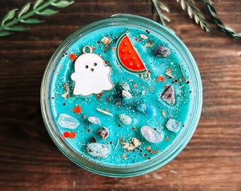 Spooky Summer Halloween Candle - Watermelon Sugar Scent - Summerween Decor