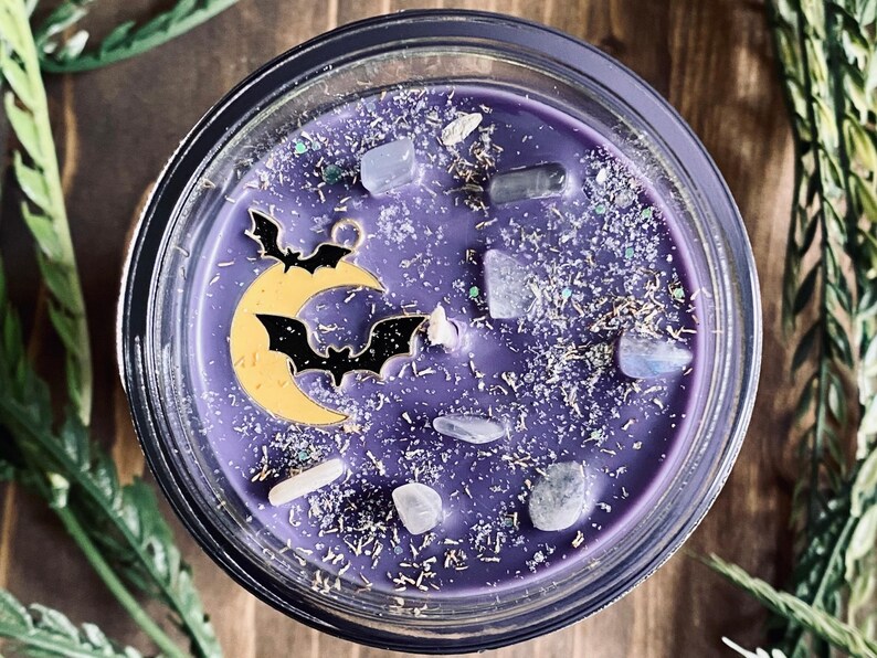 Halloween Candle Spooky Candles Bats Decor Halloween Etsy