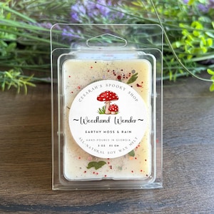 Woodland Wonder Mushroom Wax Melt - Earthy Moss & Rain Scented, Intention Wax Melts, Witchy, Cottagecore, Mystical Fairy Wax Melt,