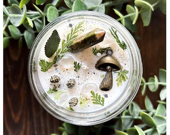 Fairy Garden Crystal Soy Candle - Pine & Balsam