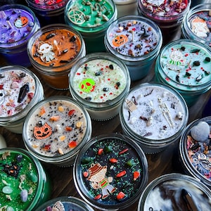 Horror Movie Candles, Halloween Lover Decor, Soy Wax Crystal Candles, Spooky Season Gifts, Fall, Michael Myers, Creepy, Black, Gothic, Jason