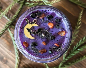 Halloween Night Pumpkin Scented Candle, Spooky Season, Fall, Gothic, Witchy Gifts