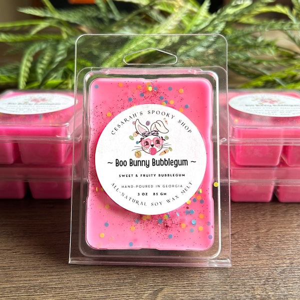 LIMITED TIME Easter & Spring Inspired Wax Melt Snap Bars for Warmer, Fruity Bubblegum Soy Wax Melts, Strong Scented, Toxic-Free, Handmade