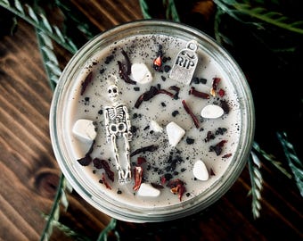 Graveyard Candle | Halloween Candle | Halloween Home Decor | Spooky Candle | Halloween Gifts | Graveyard Decor | Goth Gift | Horror Candle