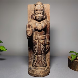 India antique wooden figure.