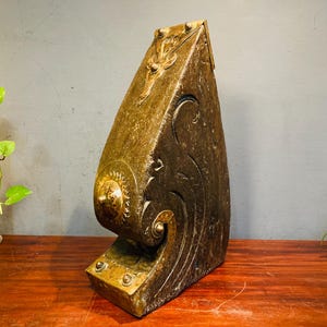 Antique Kerala Wooden Boat Head. A rare and great piece to add to your home as an Artefact. This kind of piece is found only in Kerala India