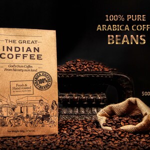 Beautiful view of Artisanal Coffee Beans Roasted In Small Batches