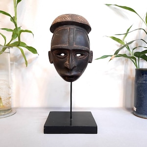 Wooden Antique Mask with Stand