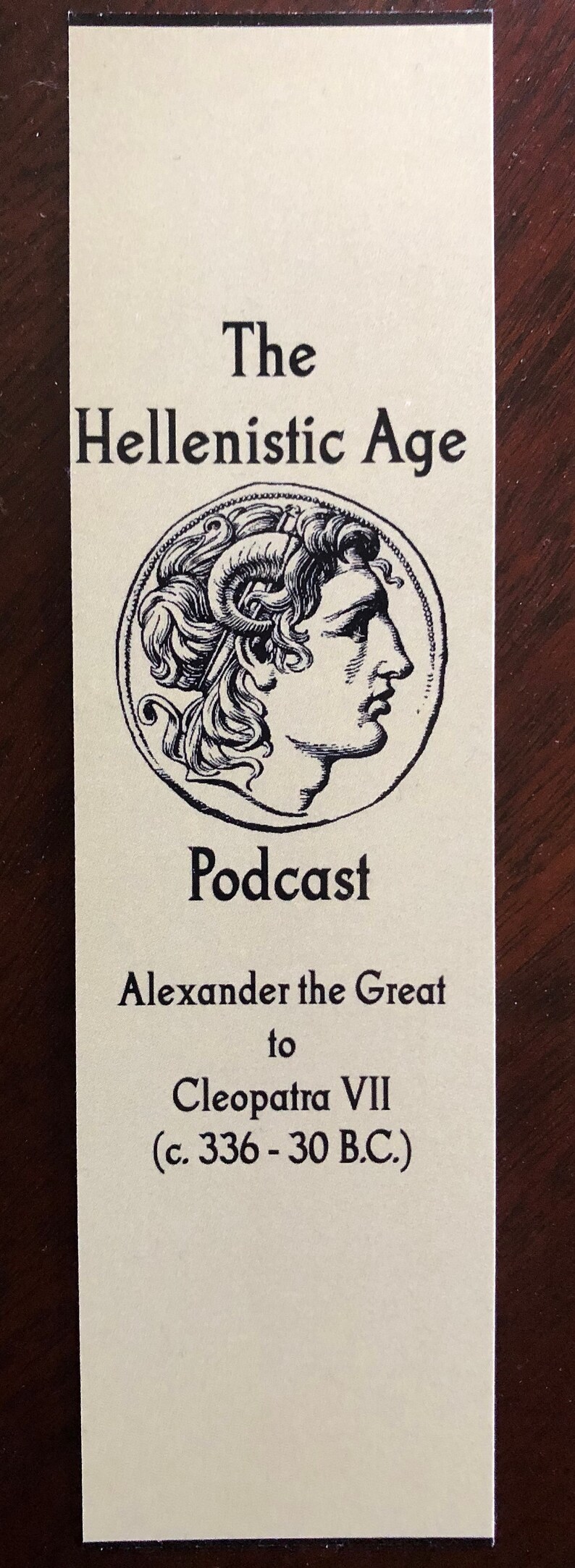 Hellenistic Age Podcast Bookmark Cover Art Design image 2