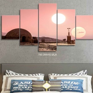 Tatooine Pink Wall Art Poster ROOM DECOR Canvas Print Panel Painting - Etsy