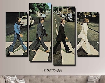 Abbey Road Canvas Poster Rock Music Wall Art The Beatles Print Musician Gift