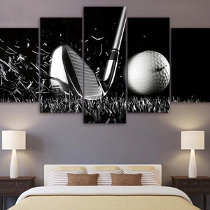 Golf Club Golf Ball Wall Art Canvas Print Gifts For Men Women