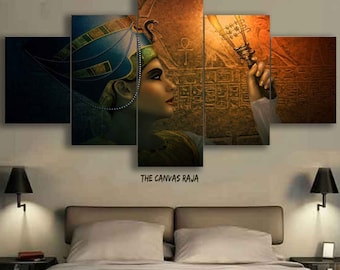 NEFERTITI Painting Egyptian Wall Art Decor Canvas