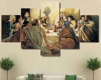 The Last Supper Canvas Print: Christian Wall Art, Jesus and Disciples