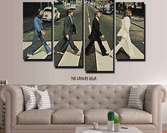 Abbey Road Canvas Poster Rock Music Framed Wall Art The Beatles Print Musician Gift