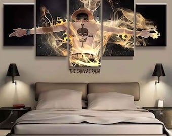 5 Panels MANGA ANIME Poster Canvas PRINT Gift For Him Her