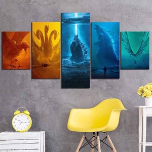 Kinderzimmer Wand dekor Kunst Geschenk für Jungen, Godzilla Poster Monthra König Der Monster