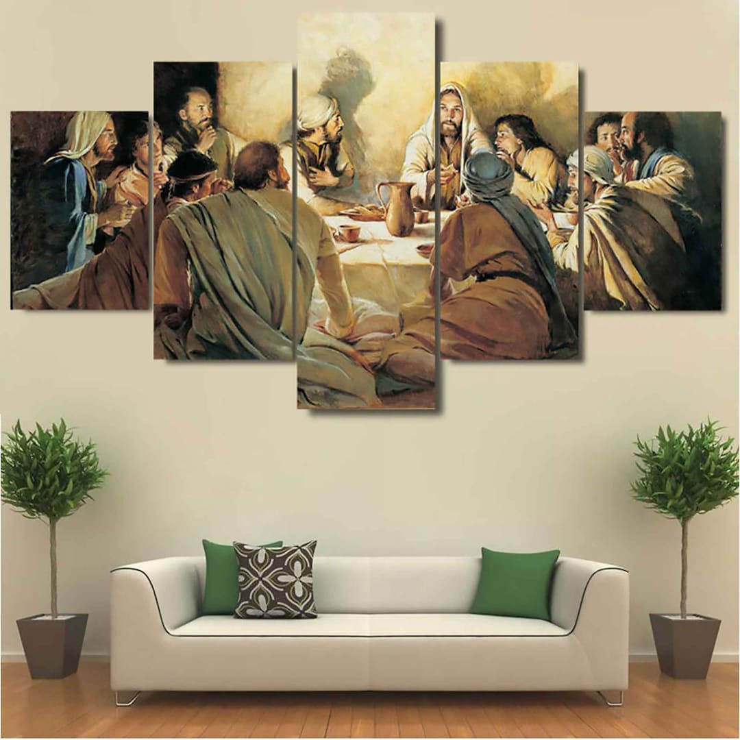 The Last Supper Canvas Print: Christian Wall Art, Jesus and Disciples ...