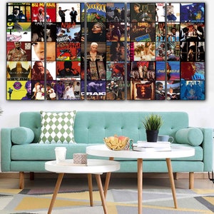 80s Rap HIP HOP Album Cover Collage RETRO Wall Art Musician Nostalgic Christmas Gift