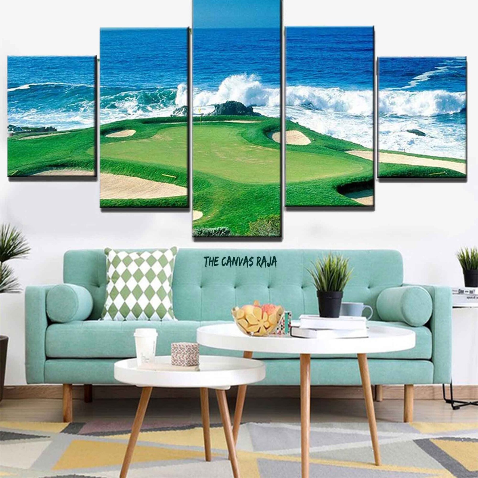 Pebble Beach Golf Course Wall Art Canvas Poster Print Etsy
