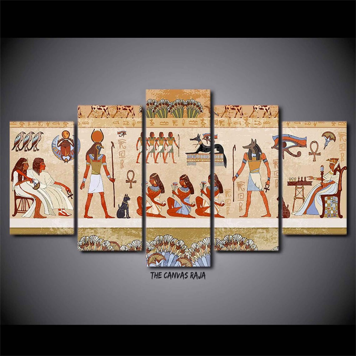 Egyptian Wall Art Canvas Poster Egypt Painting For Living Room Etsy