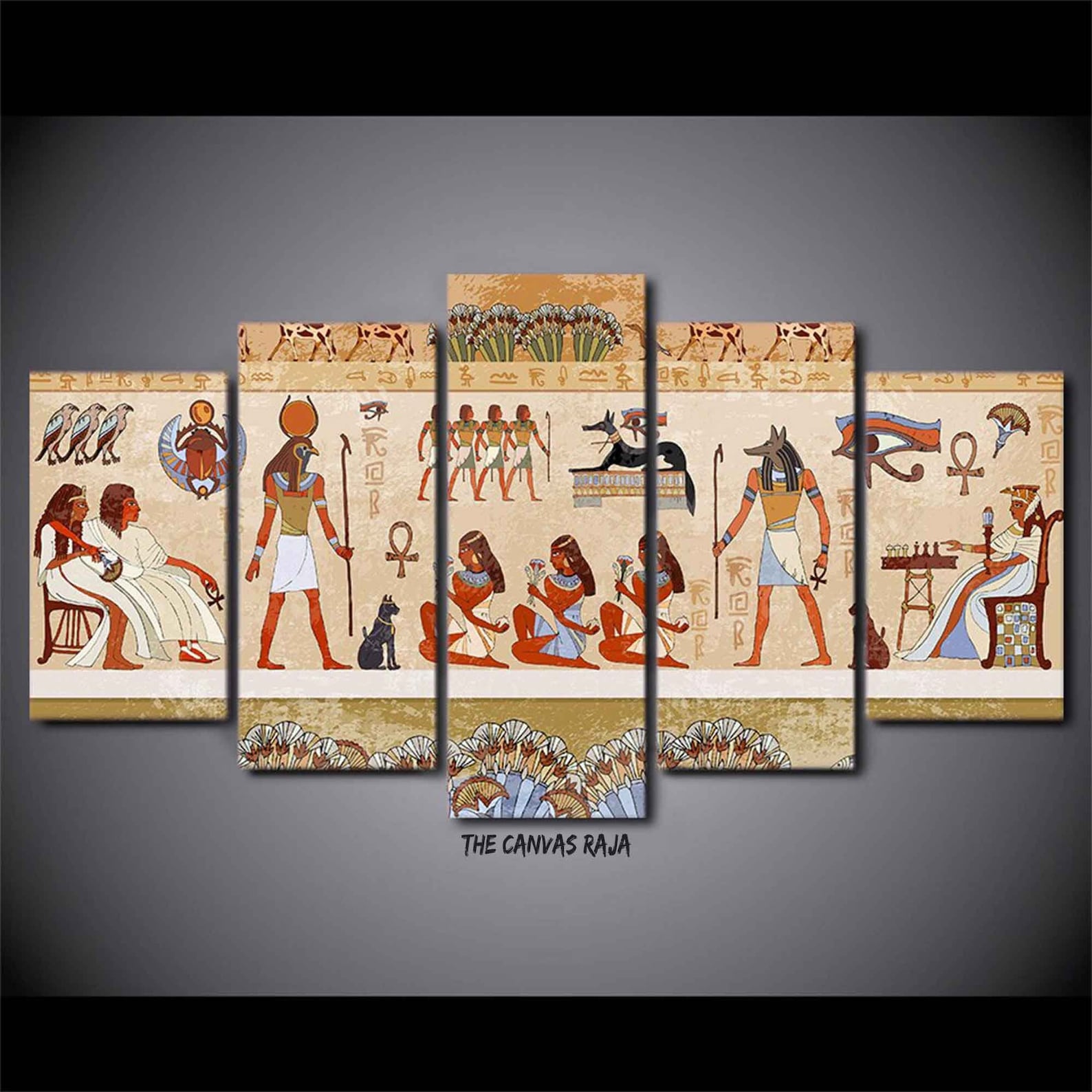 Egyptian Papyrus Wall Art Print Poster Painting Etsy