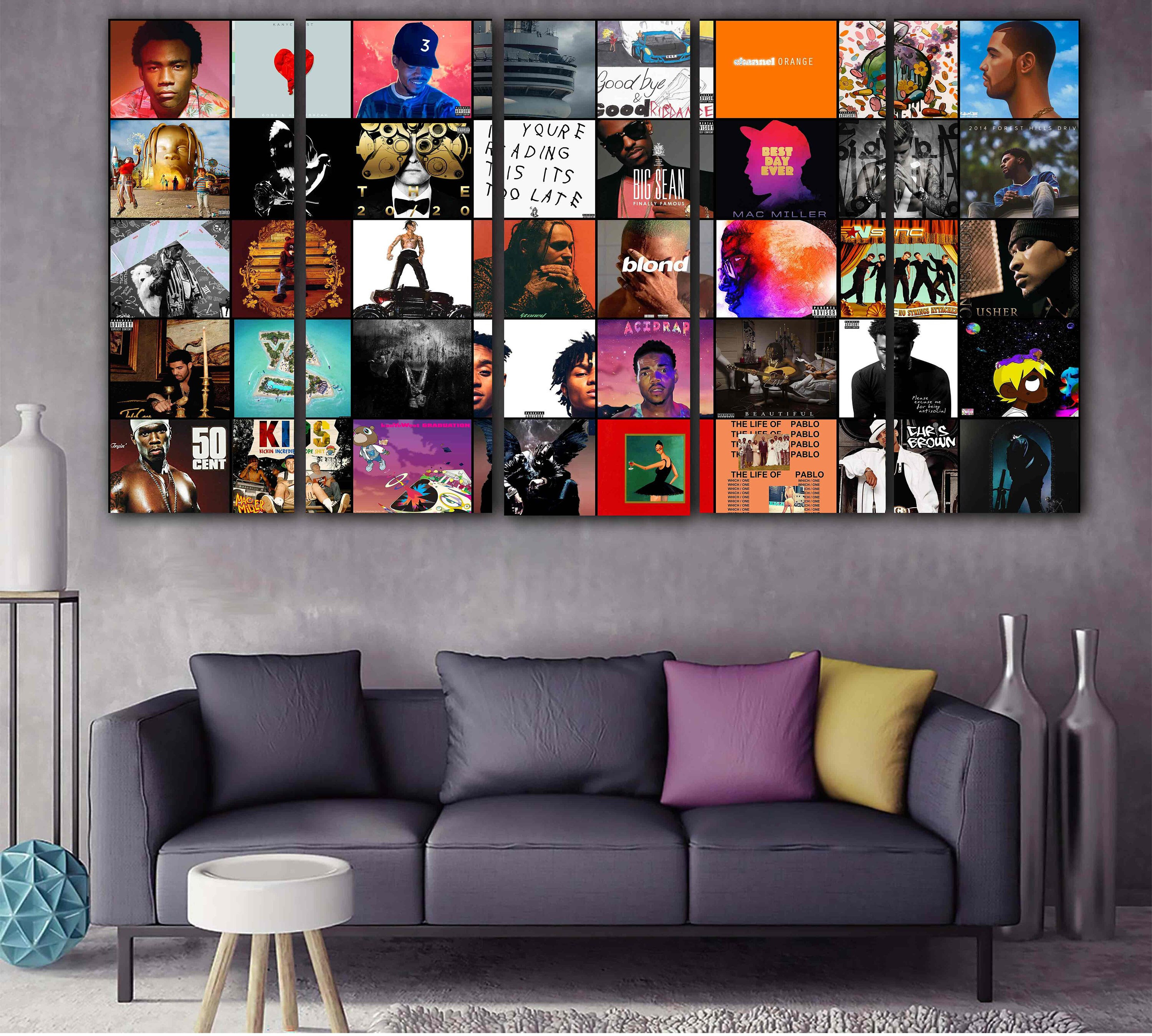Rap Canvas Album Cover Collage HIP HOP Wall Art Músico Regalo