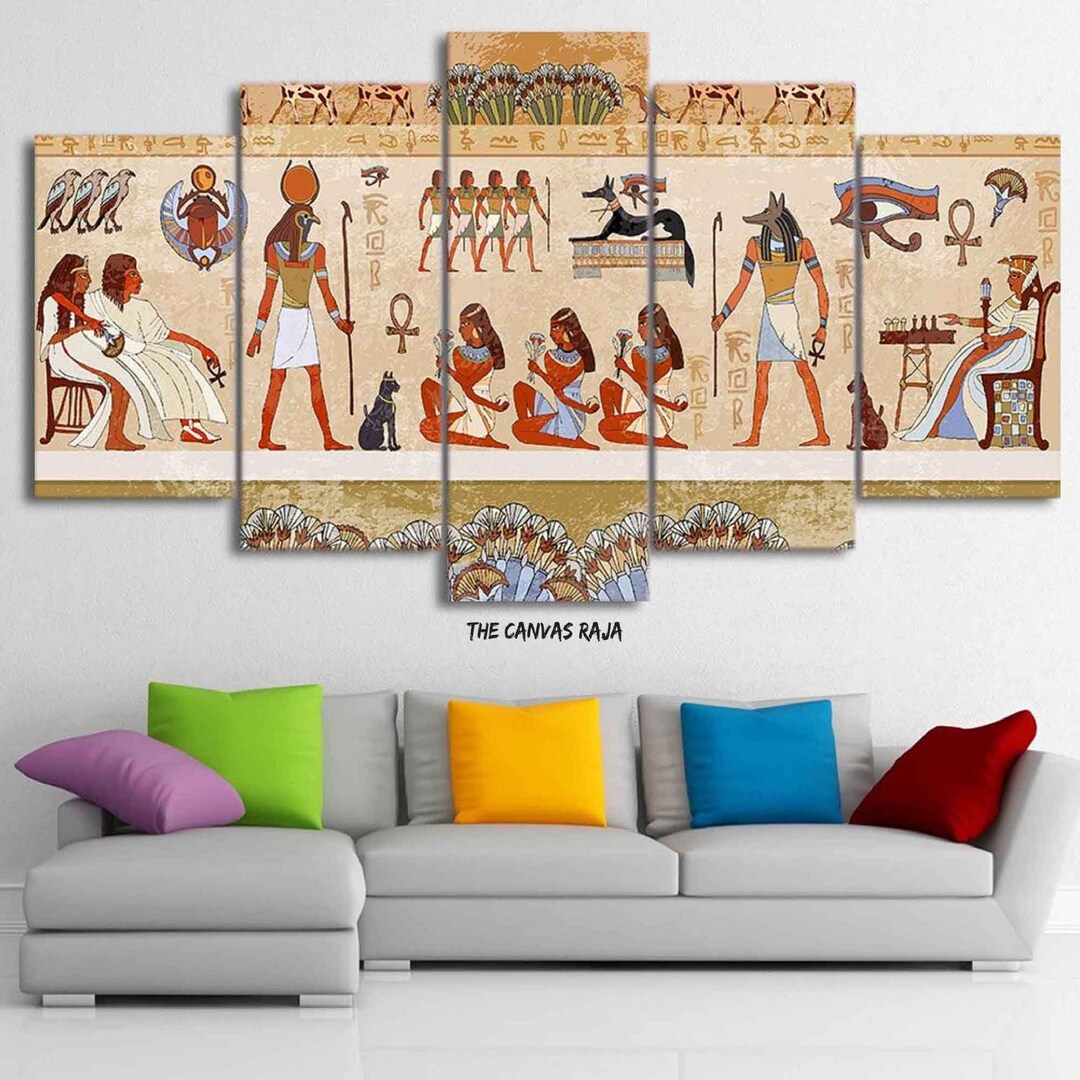 Egyptian Papyrus Wall Art Print Poster Painting Etsy