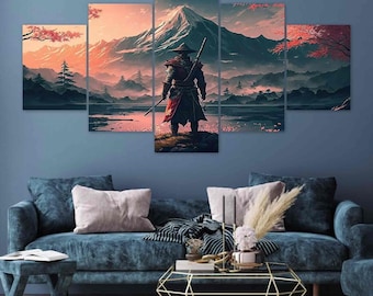 5 Piece Japanese Anime Manga Poster Wall Art Canvas Print Gifts For Him, Her