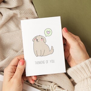 Thinking of You Card, Get Well Soon, Sympathy Card, Card with Puppy Dog