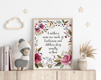 Nursery Print, Baby Gift for New Mum, Victor Hugo Quote, Unframed Print