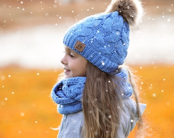 Ensemble écharpe chapeau pour filles, bonnet d'hiver, ensemble bonnet et écharpe, bonnet pour bébé, ensemble écharpe chapeau, écharpe, écharpe au crochet, chapeau pour toute petite fille, chapeau, chapeau fille, idée cadeau