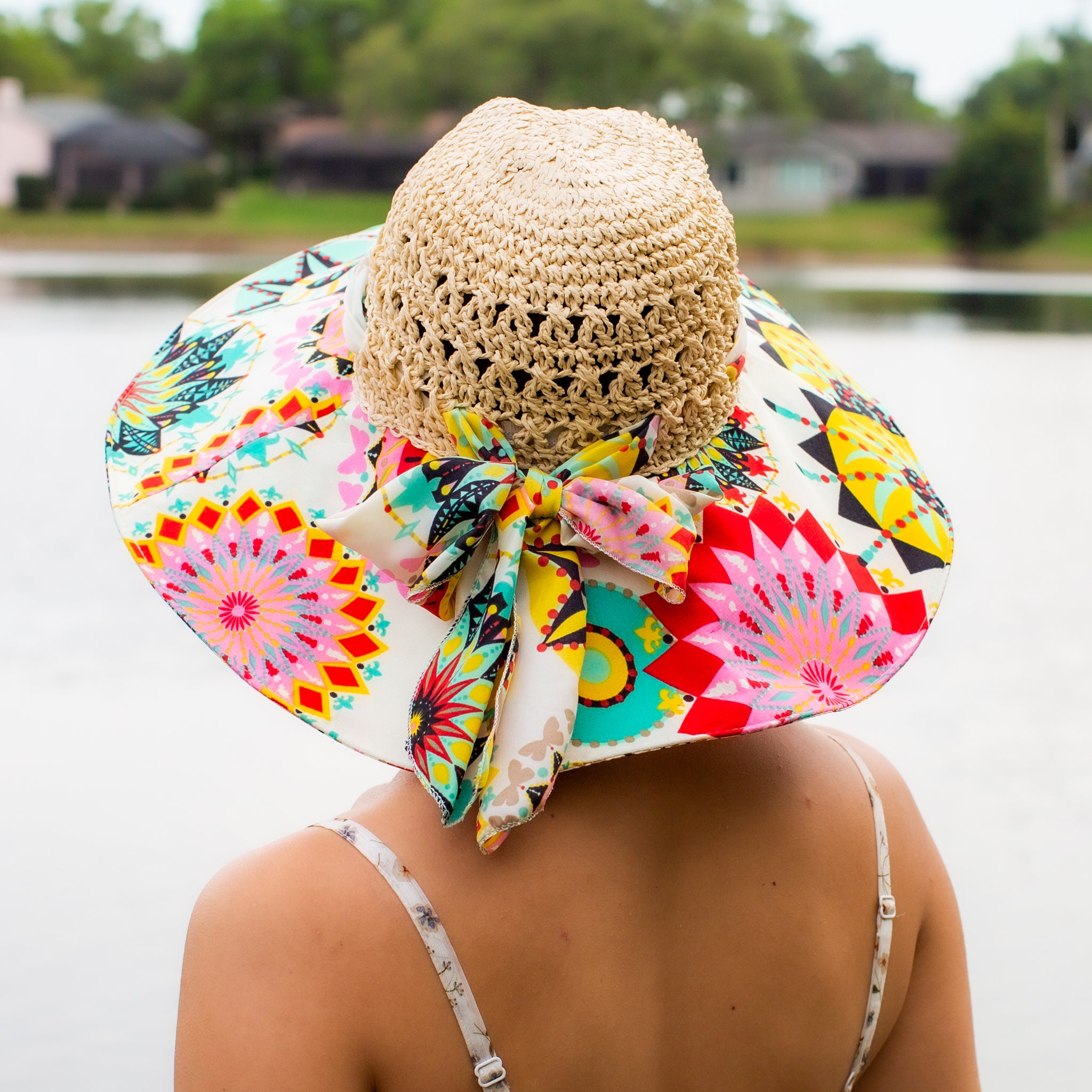 Straw Sun Hat, Womens Beach Hat With Bow, Packable Beach Hat, Brim Sun Hat  Summer Hats for Women, Women Raffia Hat Best Gift for Her 