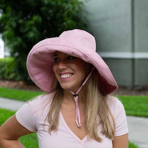 Adjustable Size Womens to Fit All Heads Soft Brim Hat for Ladies Floppy Extra Wide Brimmed Bucket Hat for Women All Season Foldable Black