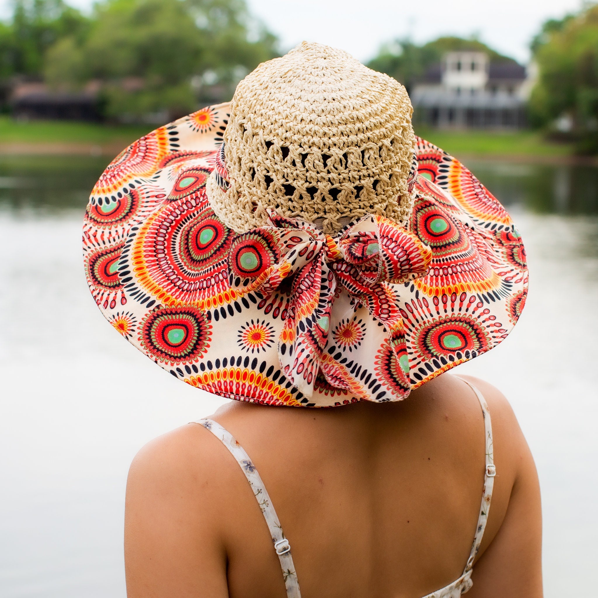 Amazon.com: Hat Women's Beach Hat Foldable Flowers Sun Hat