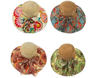 Wide Brim Straw Sun Hat: Foldable Beach Vacation Cap