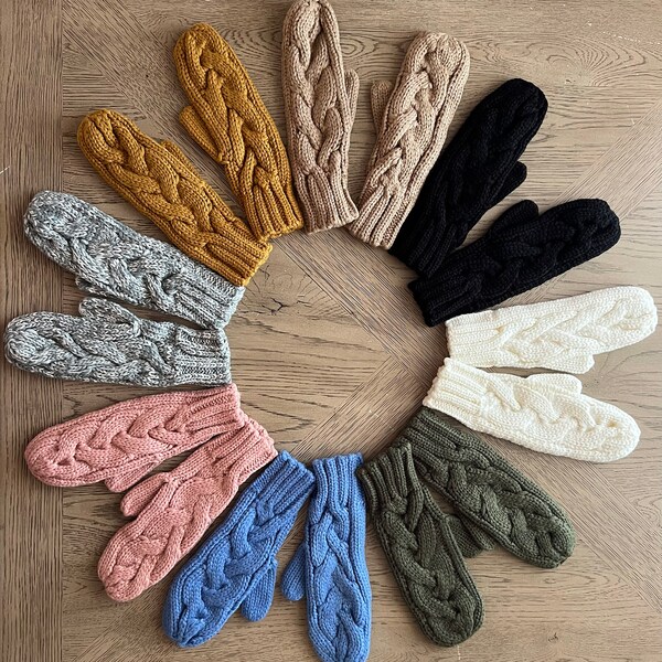 Knitted Mittens Etsy
