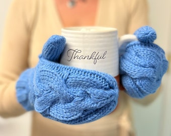 Dameswanten, Handgebreide dameswollen wanten, handgebreide wanten voor vrouwen, dikke gebreide wanten, handwarmers, wintercadeau voor haar