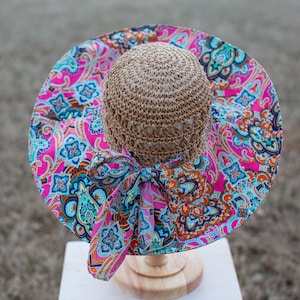Straw Hat, Summer Hat For Women, Sunhat Womens, Beach Hats Foldable, 5 Inch Brim Sun Hat, Vacation Travel Accessories Best Gift Cap for Her
